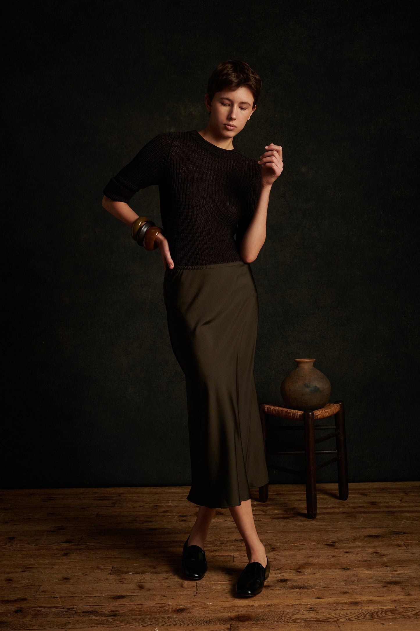 FEVER KHAKI SKIRT