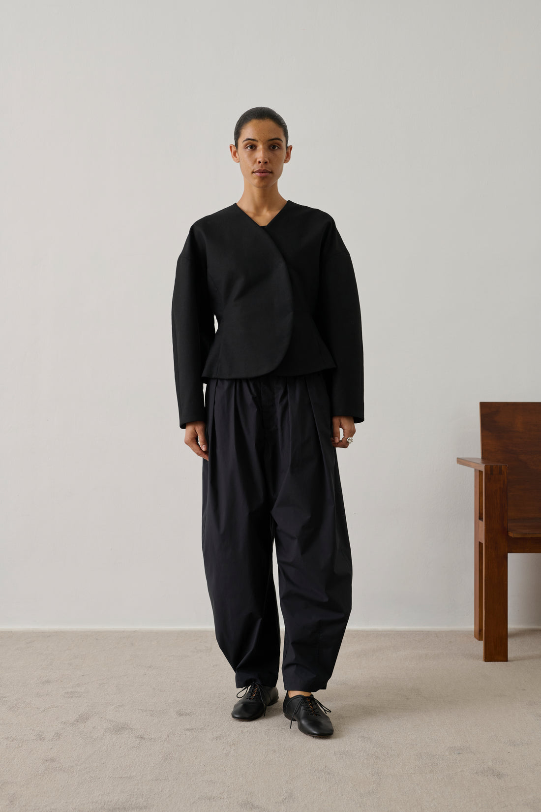 Ballerines Orso - Noir - Cuir - Femme