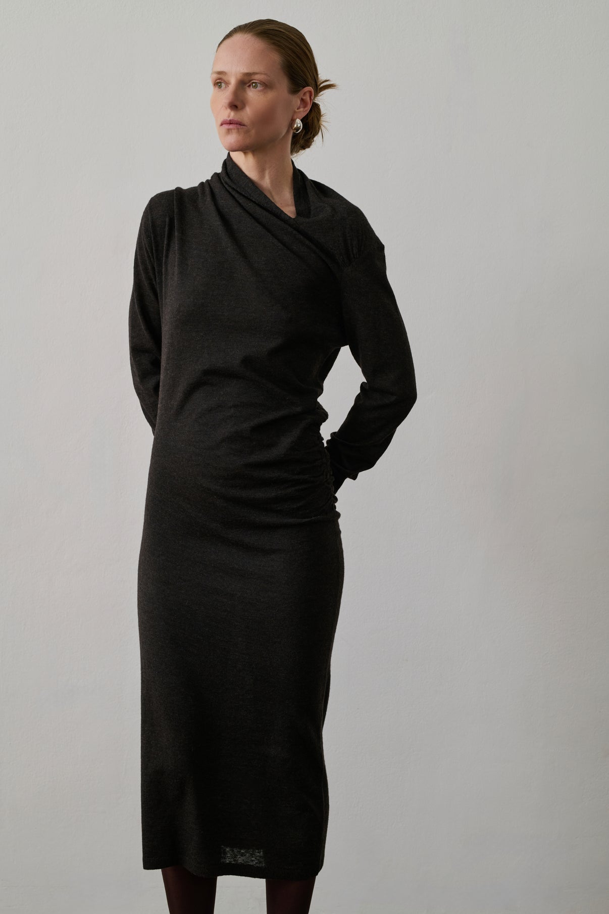 Robe Gisee - Marron - Femme vue 6