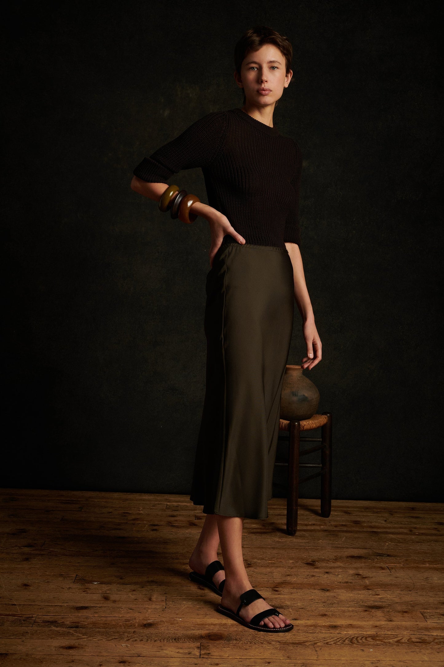 FEVER KHAKI SKIRT
