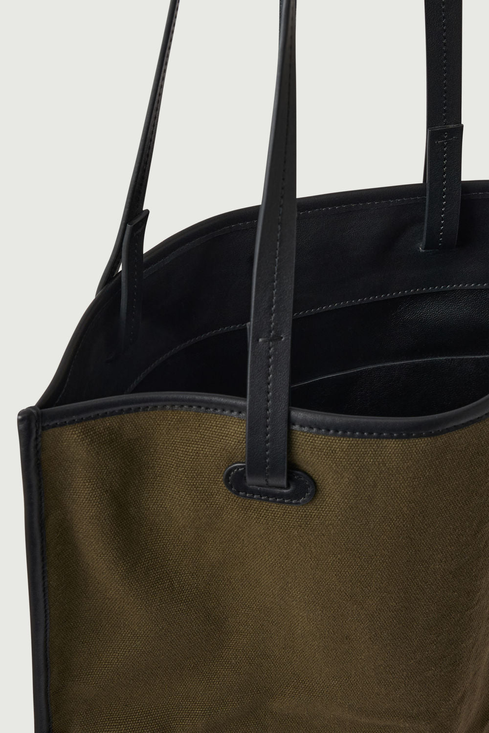 Sac Darlington - Kaki/Noir - Coton - Femme